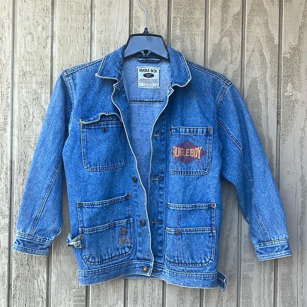 Vintage unisex 1980s jean jacket Bugle Boy denim retro